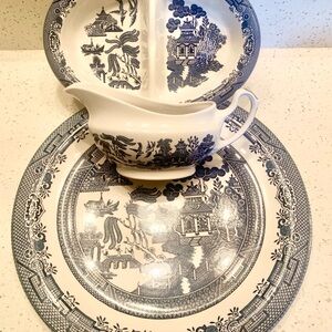 Churchill England Blue Willow (Georgian Shape) collection. BUNDLE…